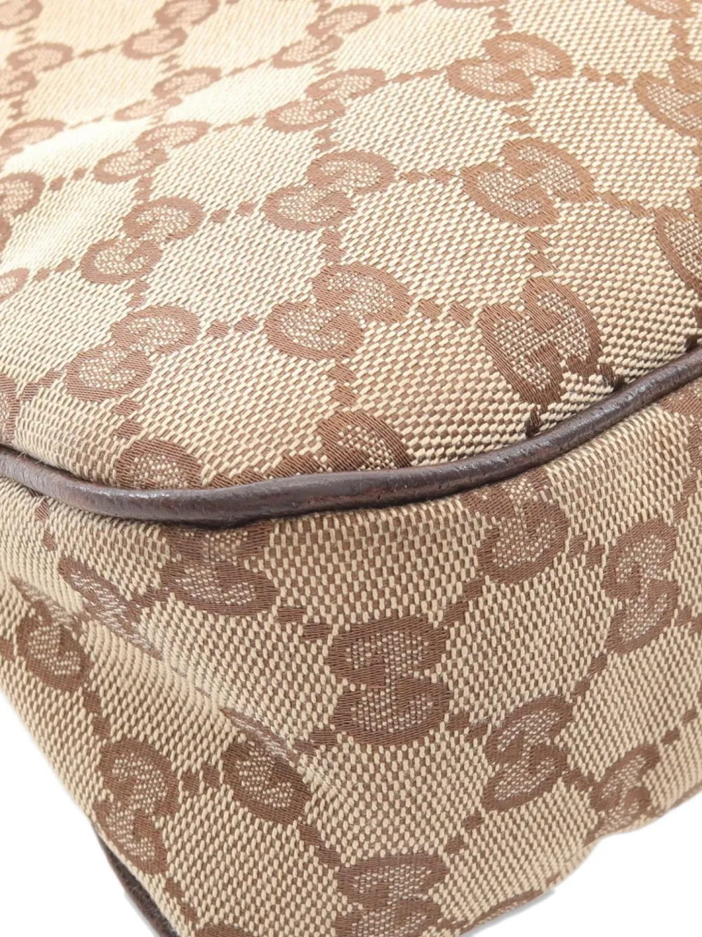 Pre-owned Gucci 2000 Gg Canvas Shoulder Bag In Brown