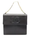 CHANEL Pre-Owned 1996-1997 Coco-mark lambskin chain handbag - Black