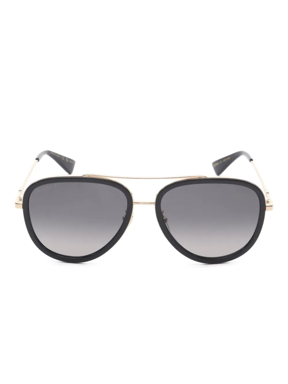 Gucci Pre-Owned 2010 アビエーターサングラス - ブラック Gucci Pre-Owned 2010 アビエーターサングラス - ブラック