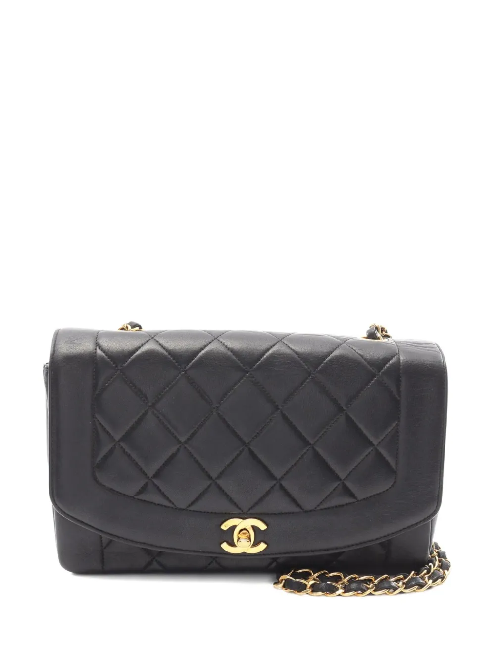 CHANEL Pre-Owned 1991-1994 Diana matelassé flap chain shoulder bag | Black | Image 1