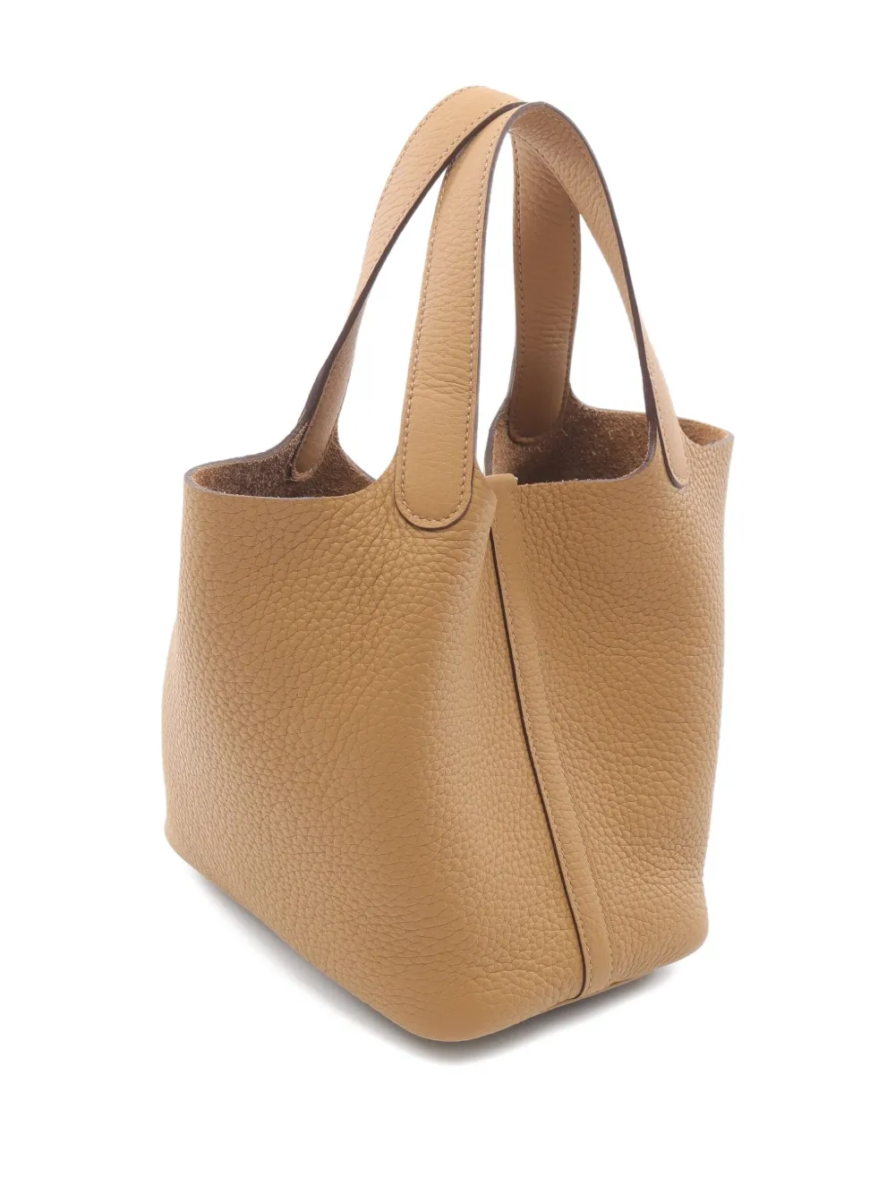 Pre-owned Hermes 2024 Picotin Pm Leather Handbag In Brown