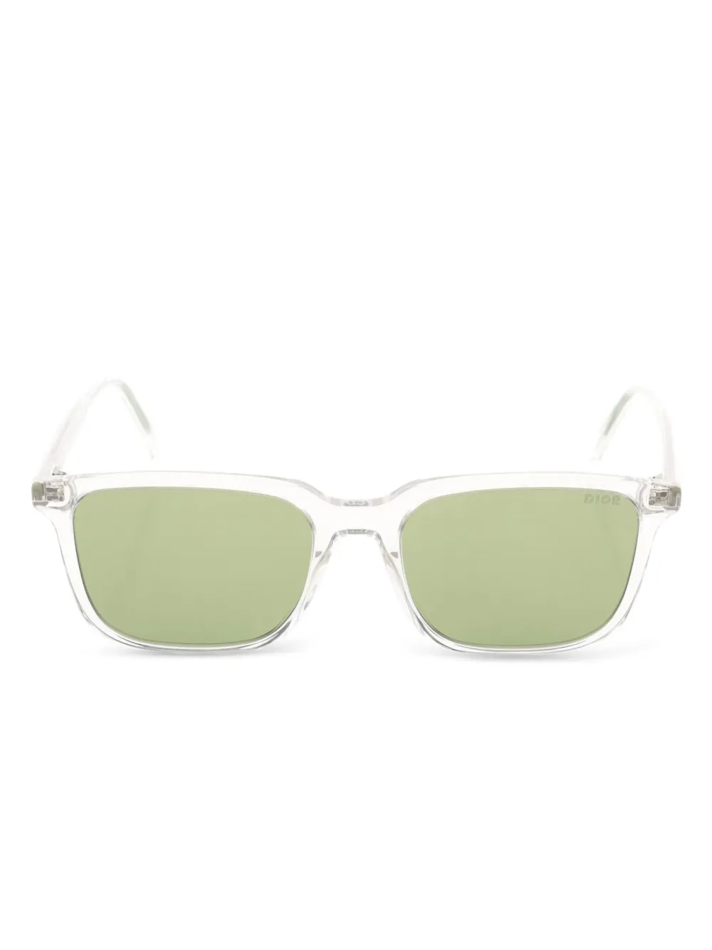 Christian Dior Pre-Owned 2020s スクエアフレーム サングラス - ホワイト Christian Dior Pre-Owned 2020s スクエアフレーム サングラス - ホワイト