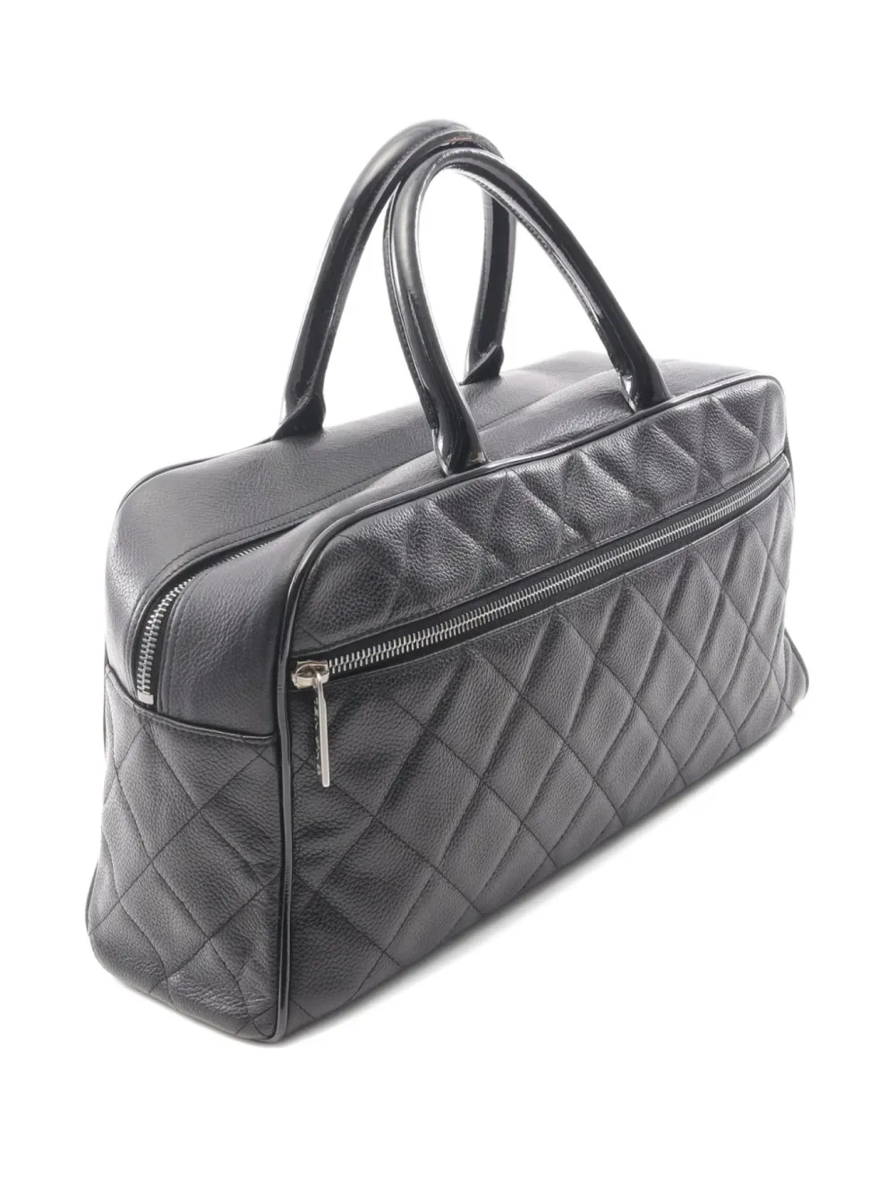 Pre-owned Chanel 2000-2002 Mini Matelassé Handbag In Black