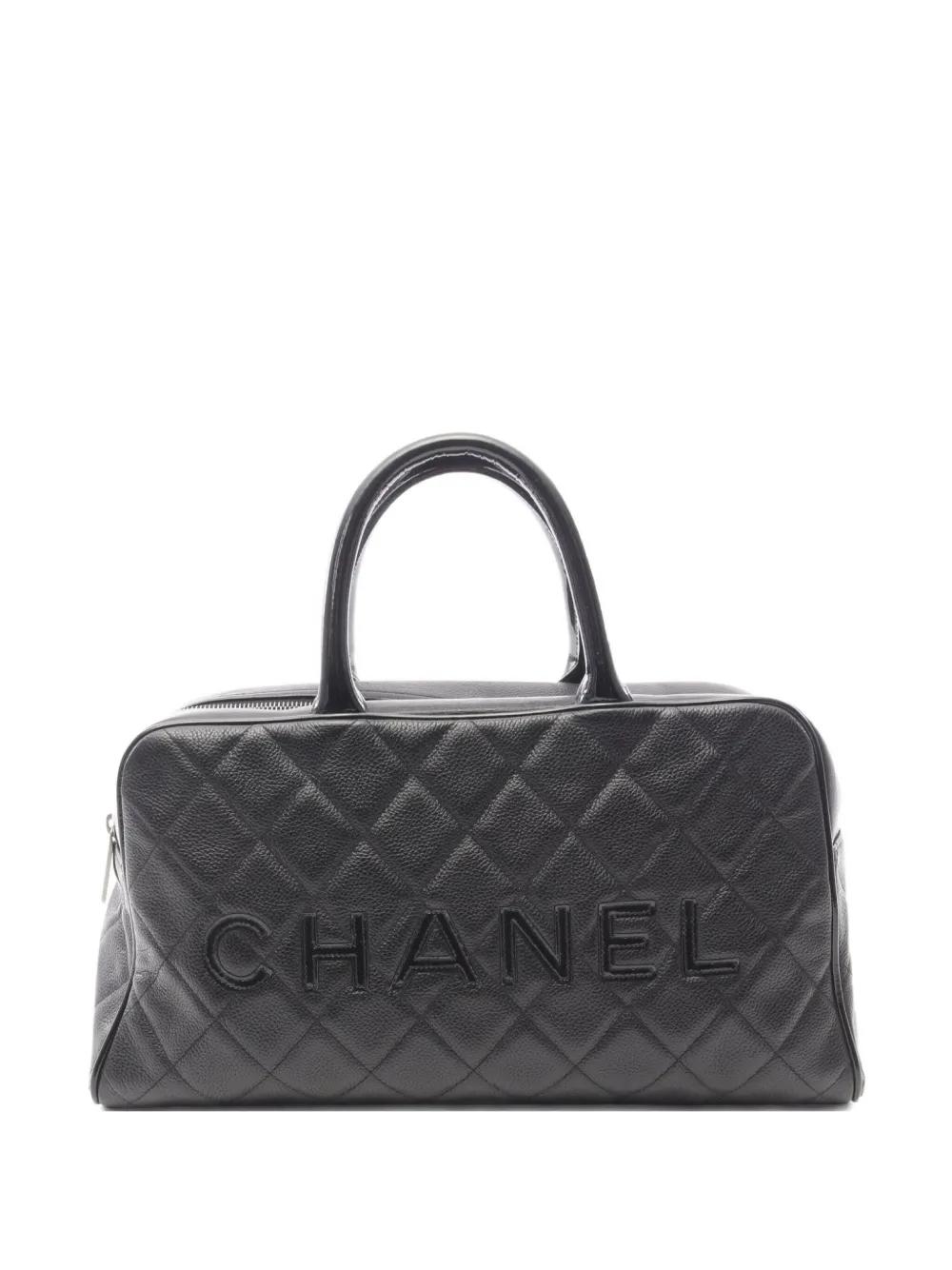 Pre-owned Chanel 2000-2002 Mini Matelassé Handbag In Black