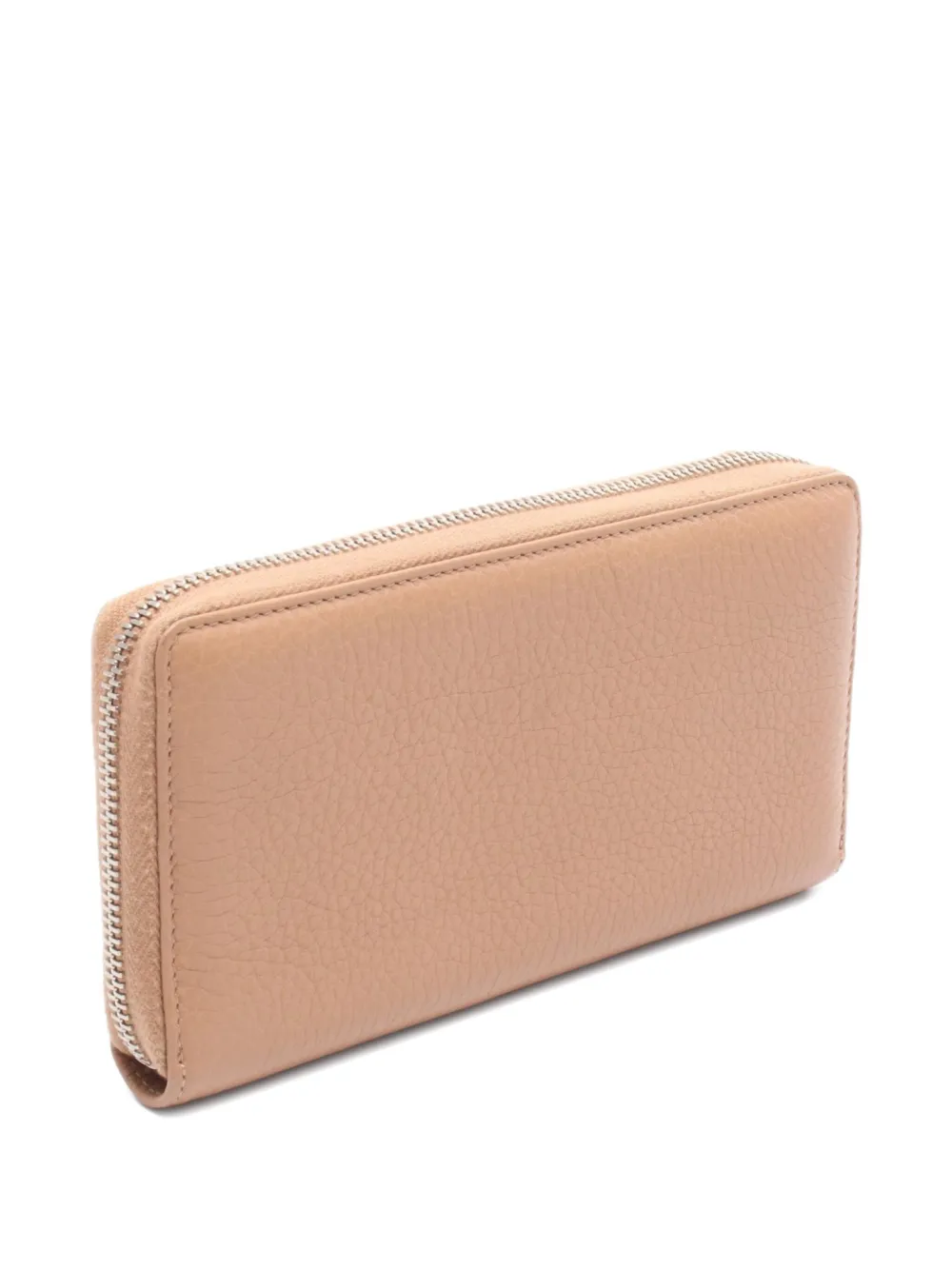 Pre-owned Gucci 2000s Bamboo Zipper Wallet In Neutral