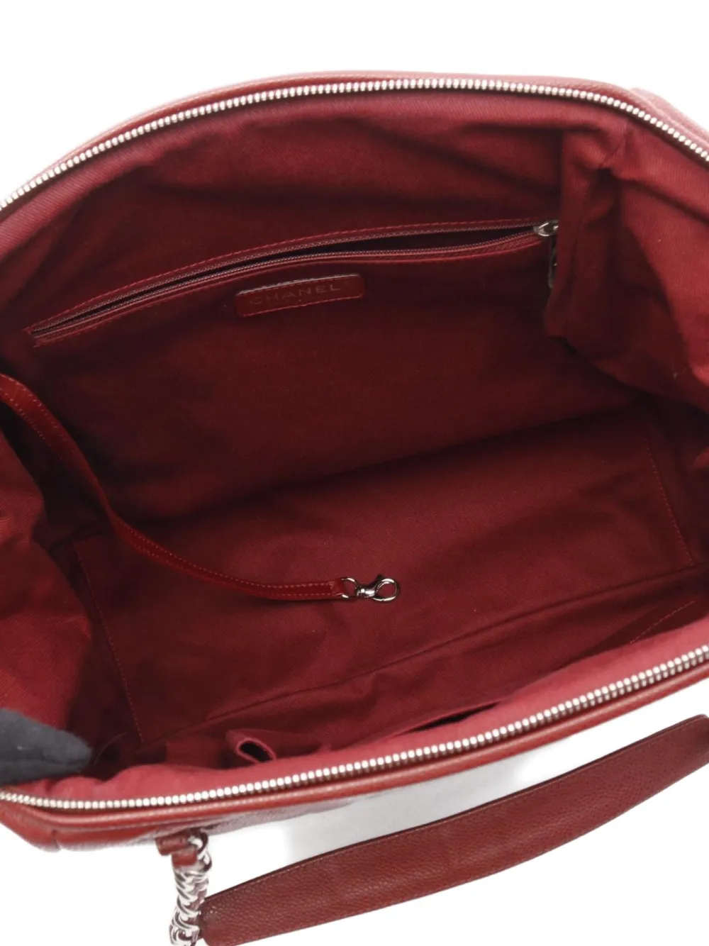 Pre-owned Chanel 2009 Coco Mark Tote Bag In Red