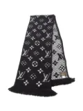 Louis Vuitton Pre-Owned 2017 Logomania wool-blend scarf - Black