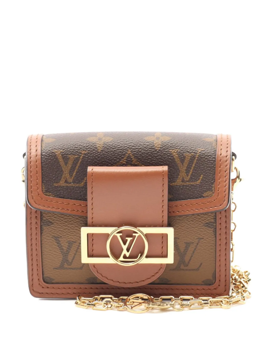 Louis Vuitton Pre-Owned 2021 Micro Dauphine Monogram-Reverse shoulder Louis Vuitton Pre-Owned 2021 Micro Dauphine Monogram-Reverse shoulder