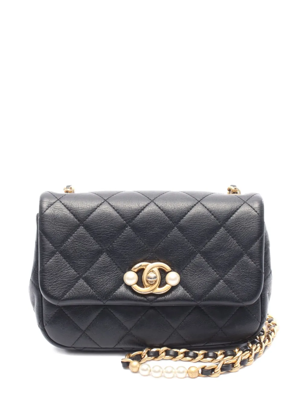 CHANEL Pre-Owned 2021 matelassé shoulder bag - ブラック CHANEL Pre-Owned 2021 matelassé shoulder bag - ブラック