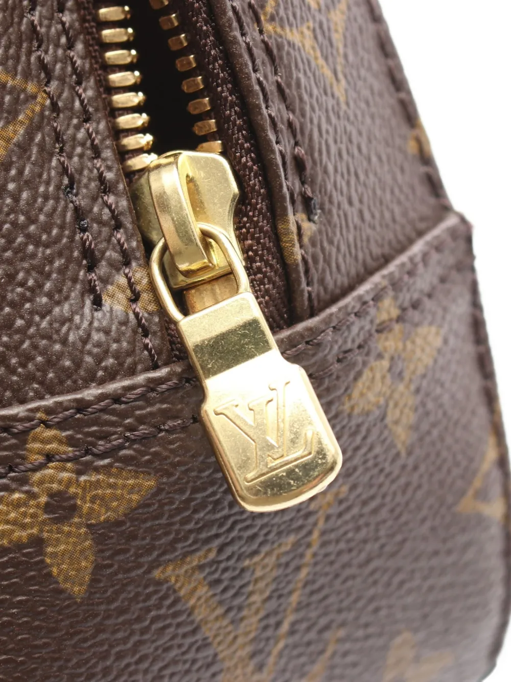 Pre-owned Louis Vuitton 2005 Spontini Monogram Two-way Handbag In Brown