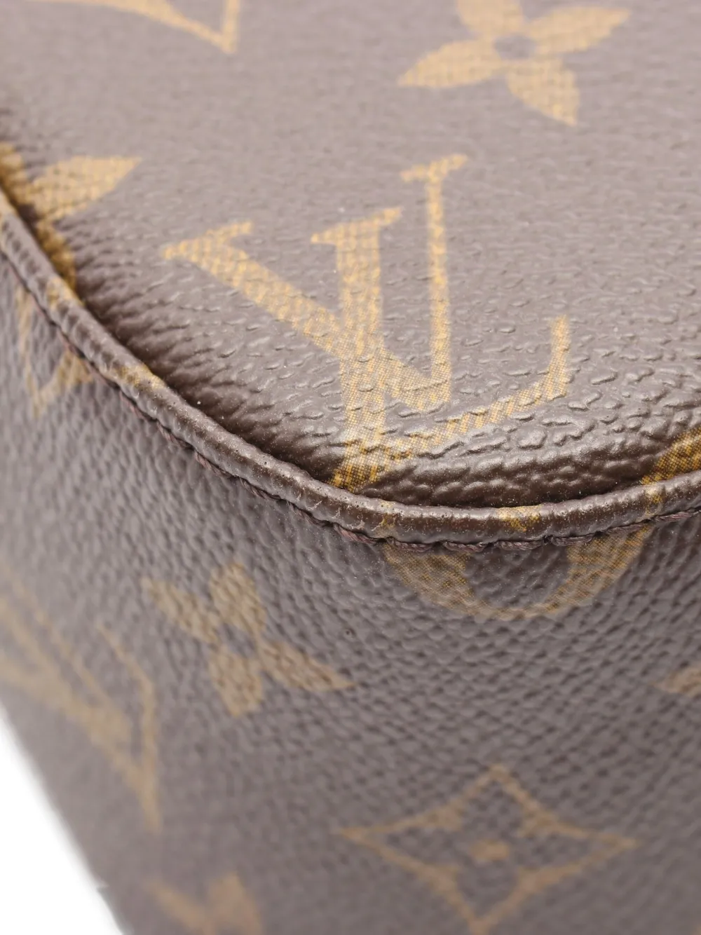 Pre-owned Louis Vuitton 2005 Spontini Monogram Two-way Handbag In Brown