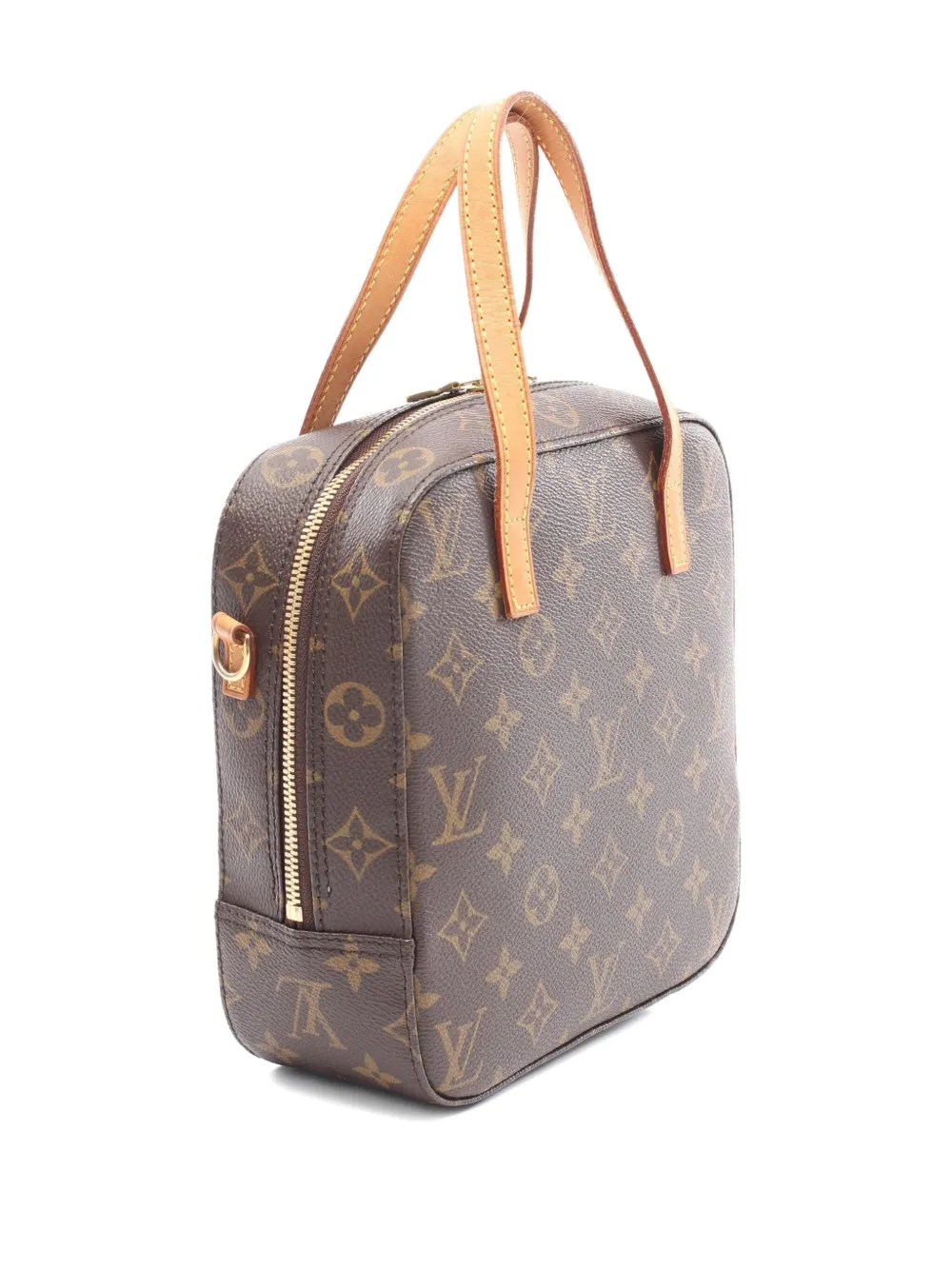 Pre-owned Louis Vuitton 2005 Spontini Monogram Two-way Handbag In Brown