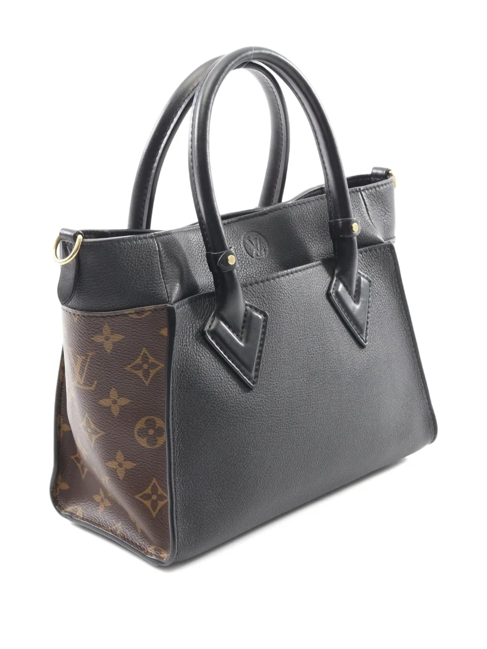 Pre-owned Louis Vuitton 2021 On My Side Pm Tote Bag In Black
