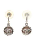 CHANEL Pre-Owned 1986-1988 rhinestone-embellished Coco-mark earrings - Silver