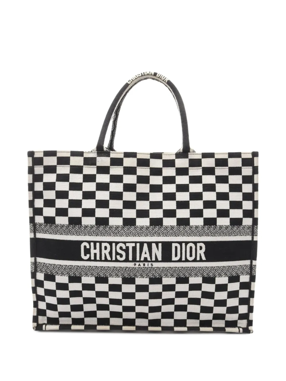 2000s Book checkered tote bag