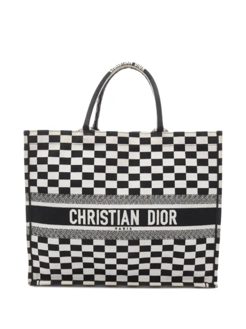 Christian Dior Pre-Owned 2000s Book checkered tote bag