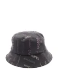 CHANEL Pre-Owned 1986-1988 Crusher denim bucket hat - Black