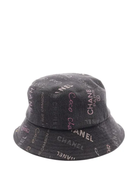 CHANEL Pre-Owned 1986-1988 Crusher denim bucket hat 