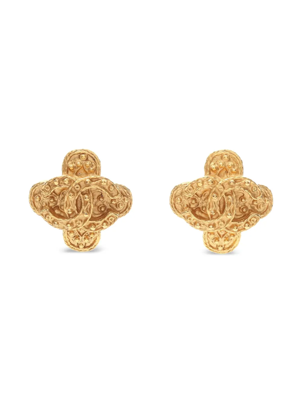 1986-1988 embossed CC mark earrings