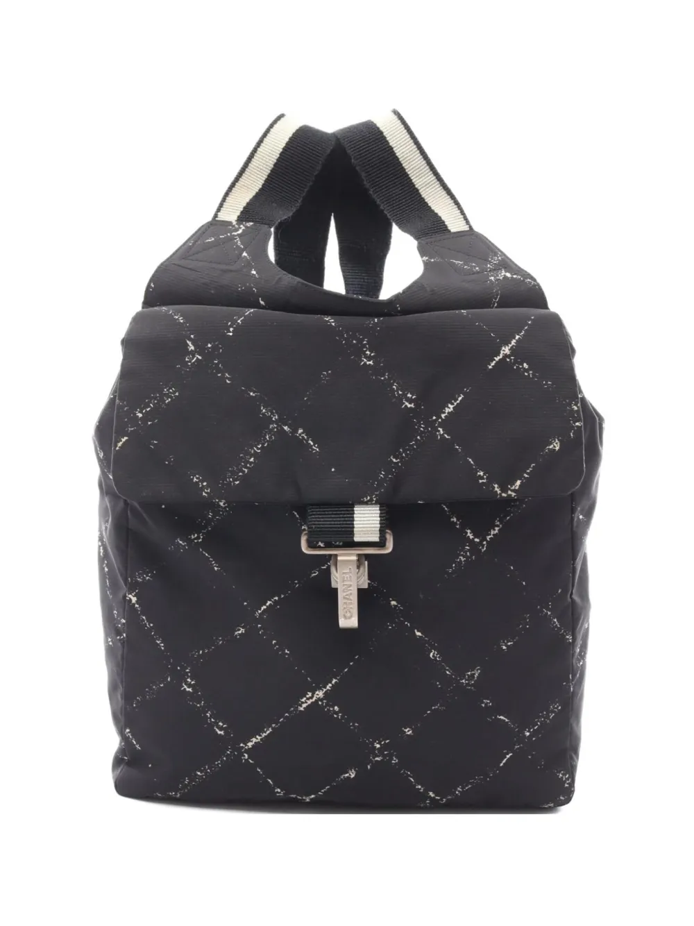 Pre-owned Chanel 1997-1999 Quilted Backpack In Black