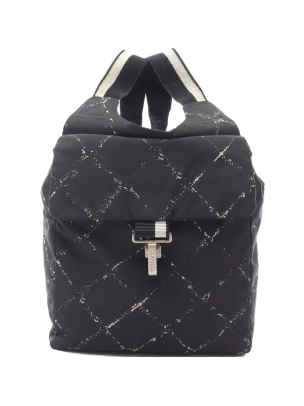 CHANEL ブラック キルティングバックパック