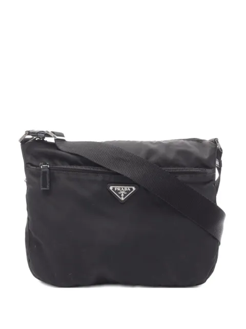 Prada Pre-Owned 2000 logo-triangle shoulder bag
