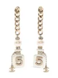 CHANEL Pre-Owned 1986-1988 Coco Mark No. 5 earrings - Gold