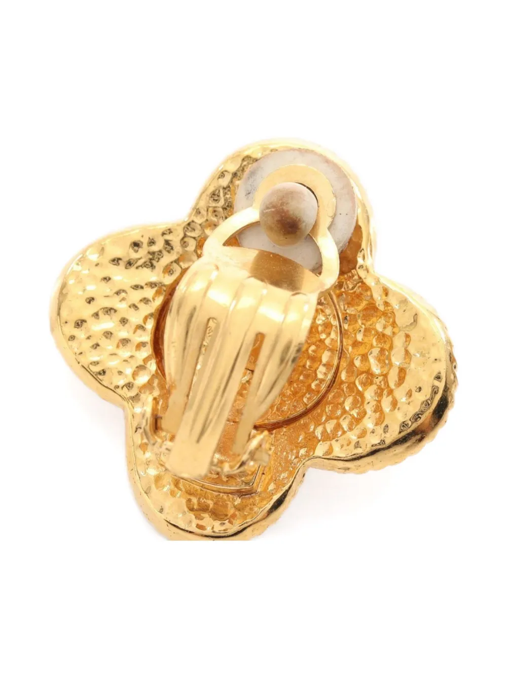 Pre-owned Chanel 1986-1988 Coco Mark Earrings In Gold
