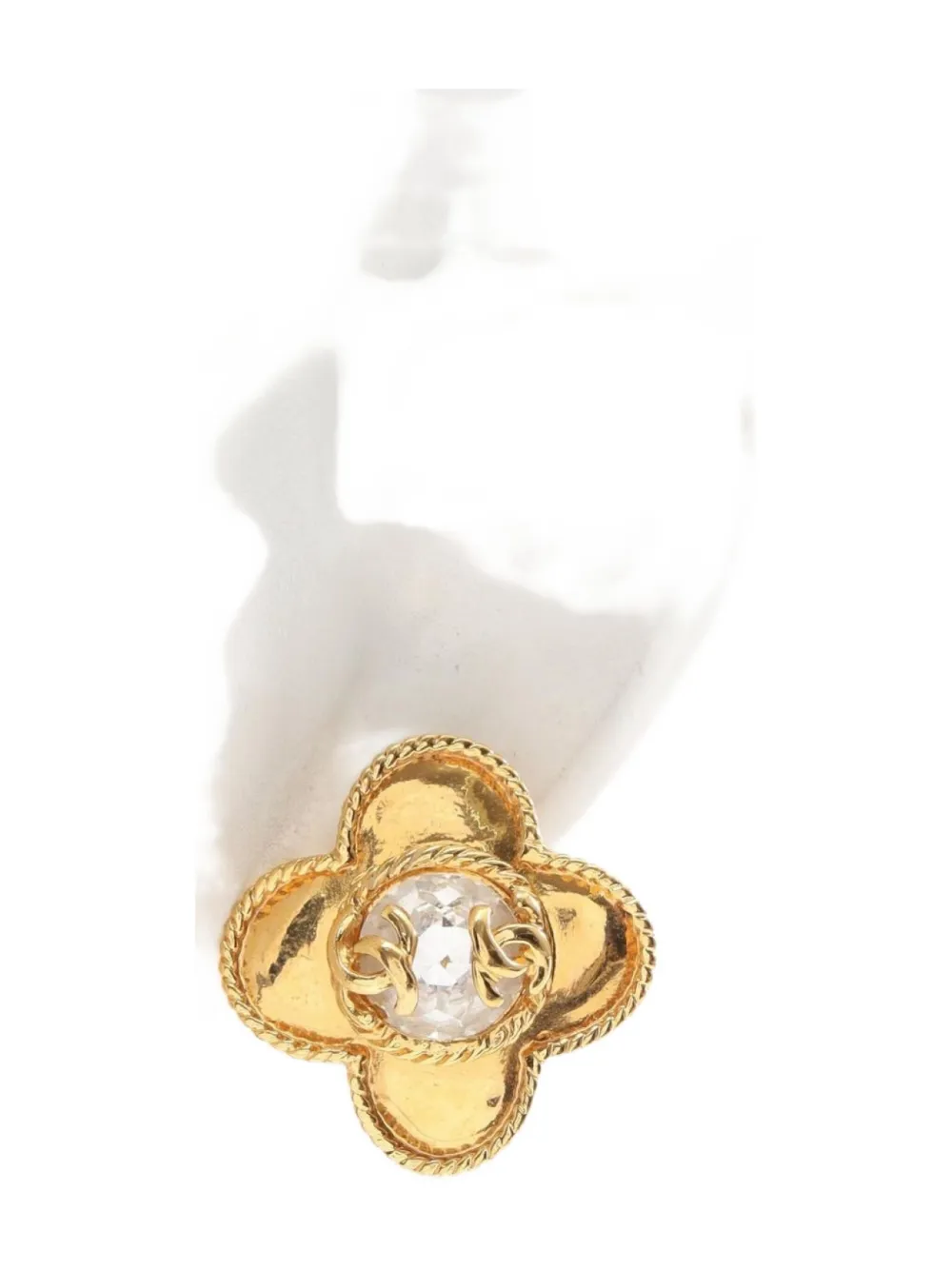 Pre-owned Chanel 1986-1988 Coco Mark Earrings In Gold