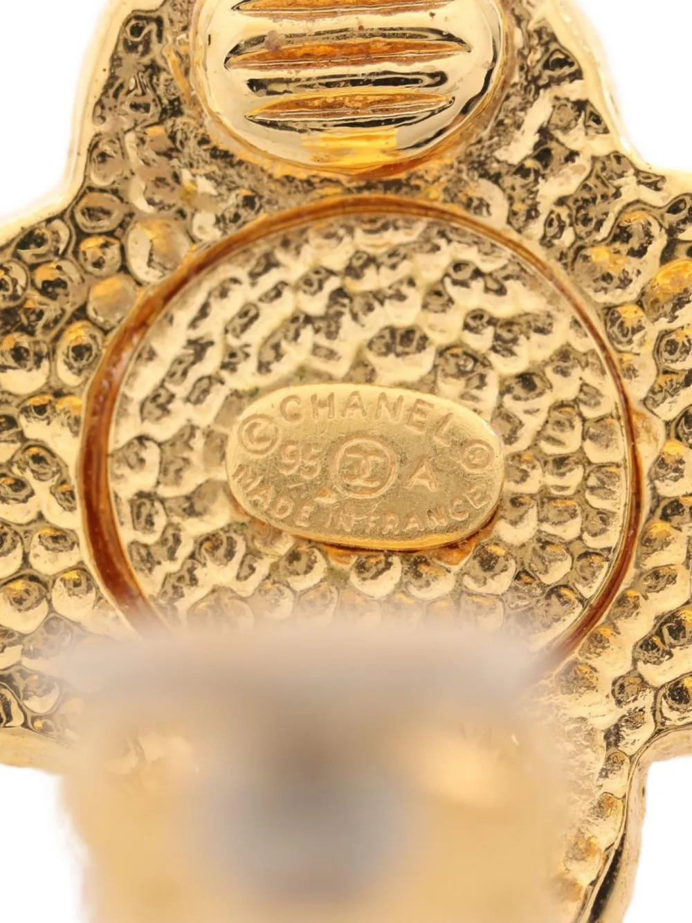 Pre-owned Chanel 1986-1988 Coco Mark Earrings In Gold