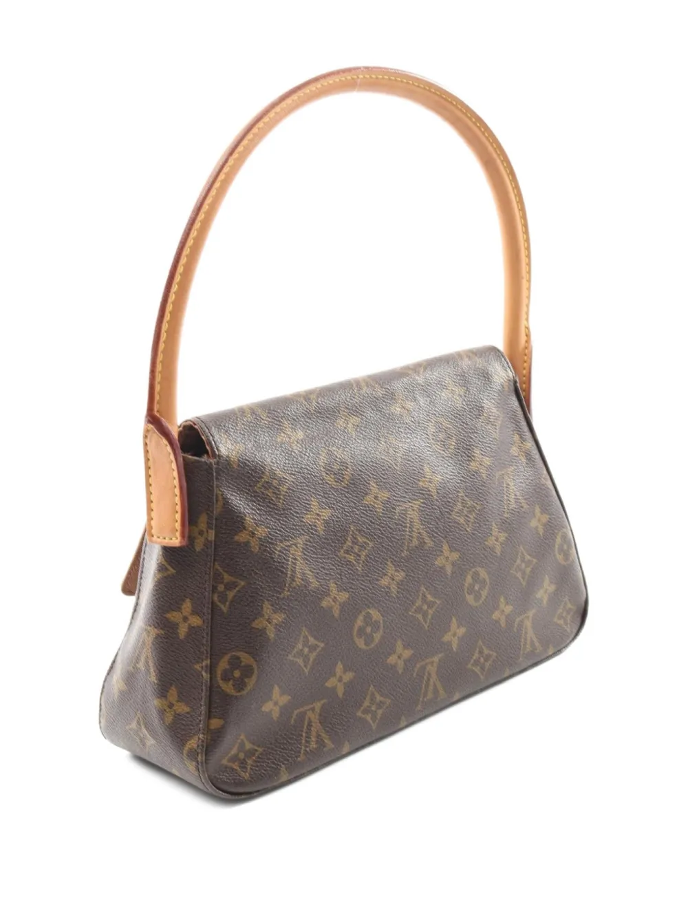 Pre-owned Louis Vuitton 2001 Mini Looping Monogram Handbag In Brown