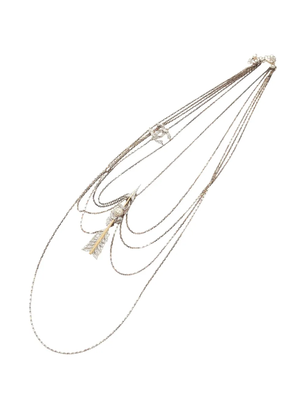 Pre-owned Chanel 1986-1988 Coco-mark Necklace In Gold