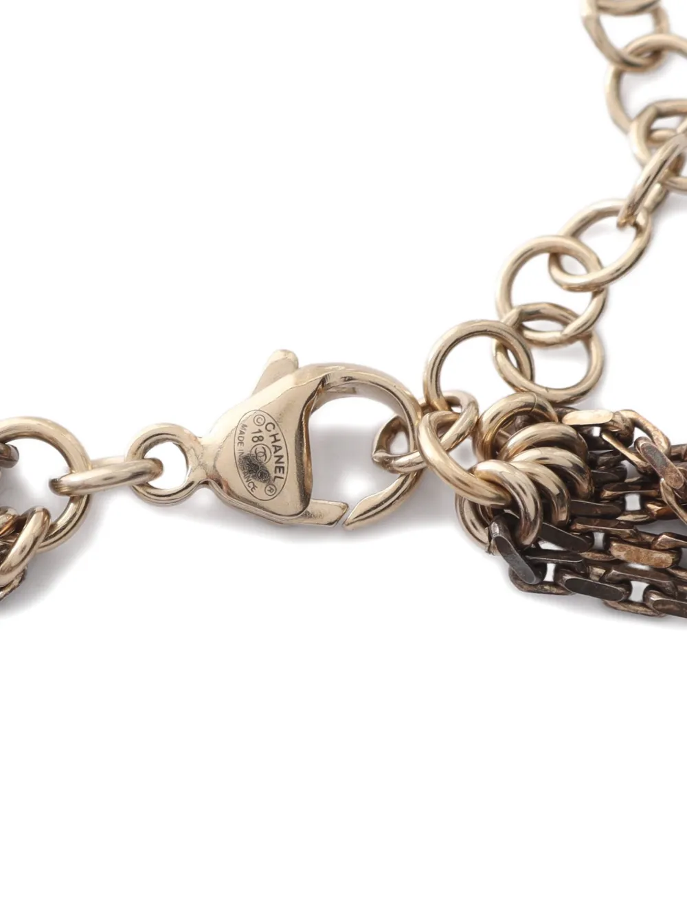 Pre-owned Chanel 1986-1988 Coco-mark Necklace In Gold