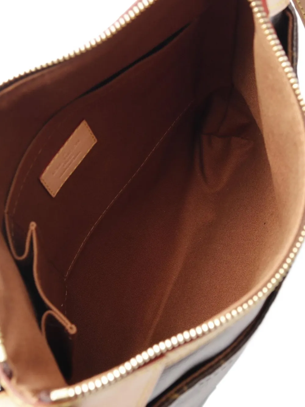 Pre-owned Louis Vuitton 2011 Odeon Pm Monogram Pattern Shoulder Bag In Brown