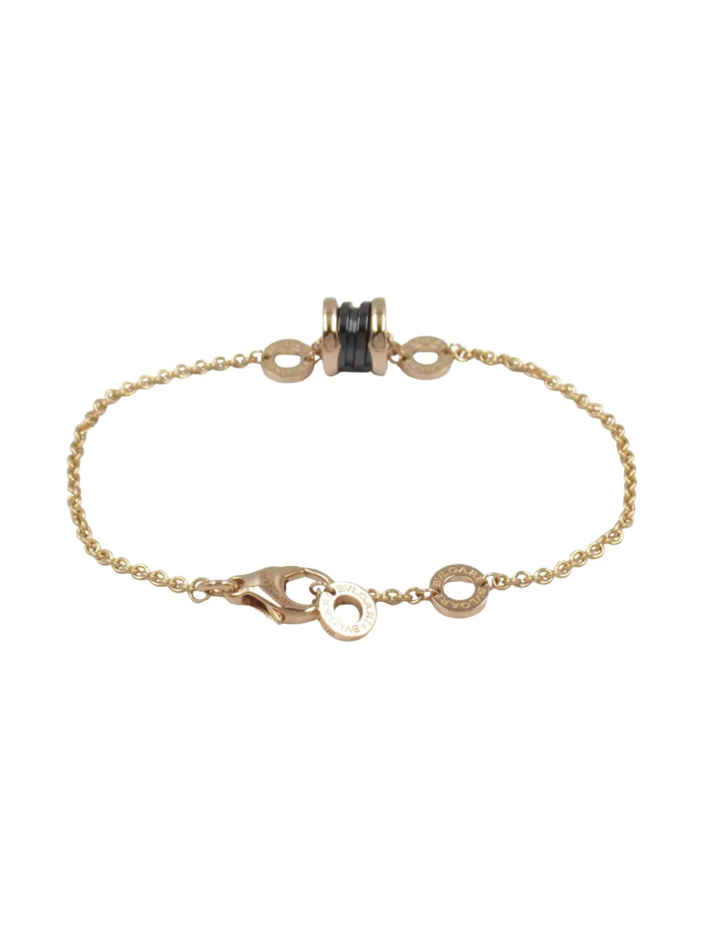 Pre-owned Bvlgari 2010s 18k Rose Gold B-zero1 Bracelet In Pink