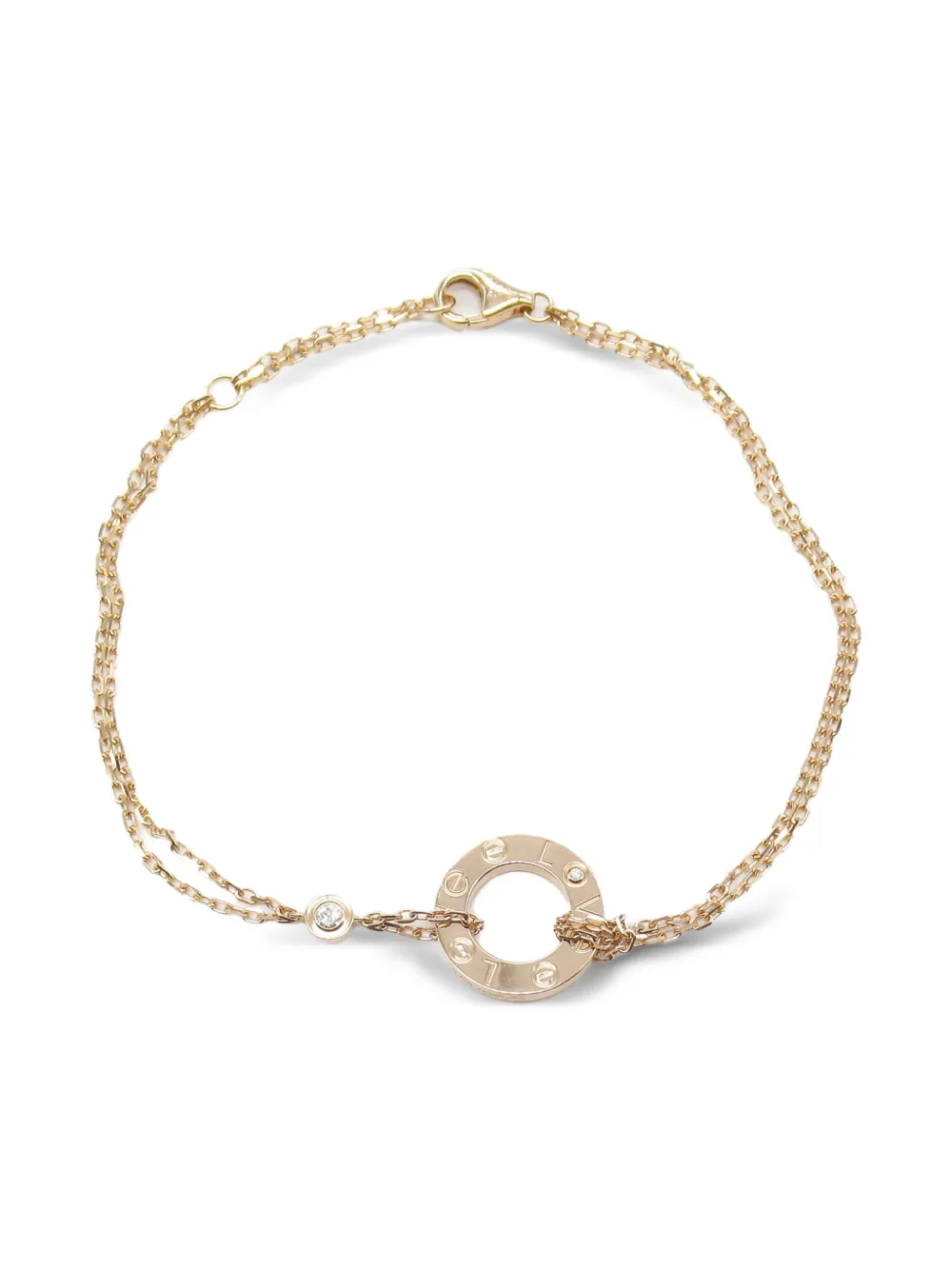 Cartier 2010s ラブ サークル ダイヤモンド ブレスレット 18Kローズゴールド - ゴールドトーン Cartier 2010s ラブ サークル ダイヤモンド ブレスレット 18Kローズゴールド - ゴールドトーン