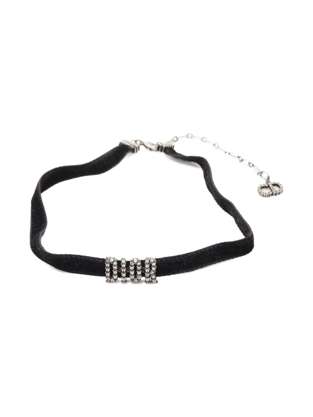 Christian Dior Pre-Owned 10s Dior-logo choker necklace - ブラック Christian Dior Pre-Owned 10s Dior-logo choker necklace - ブラック