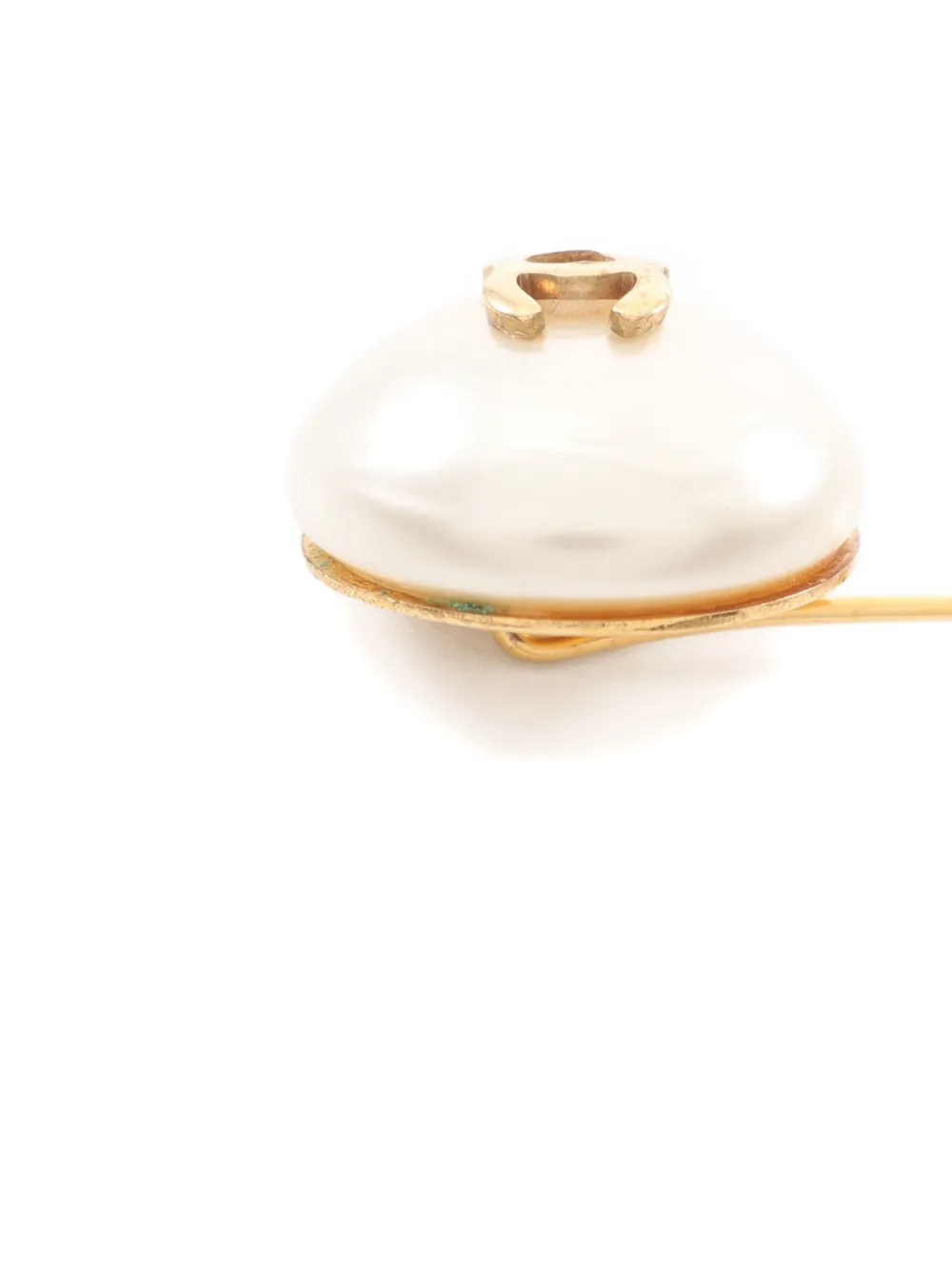 Pre-owned Chanel 1986-1988 Coco-mark Brooch In Gold