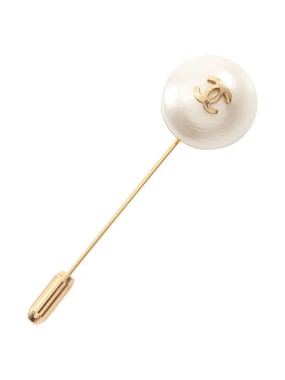 CHANEL Pre-Owned 1986-1988 Coco-mark brooch - ゴールドトーン CHANEL Pre-Owned 1986-1988 Coco-mark brooch - ゴールドトーン