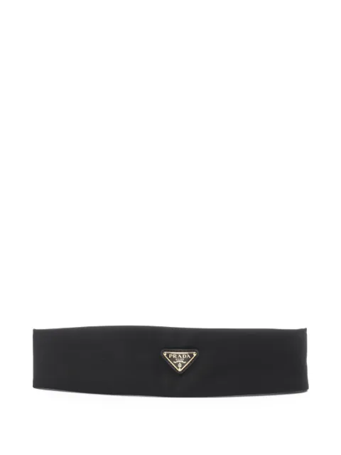 Prada Pre-Owned 2020s triangle-logo hairband