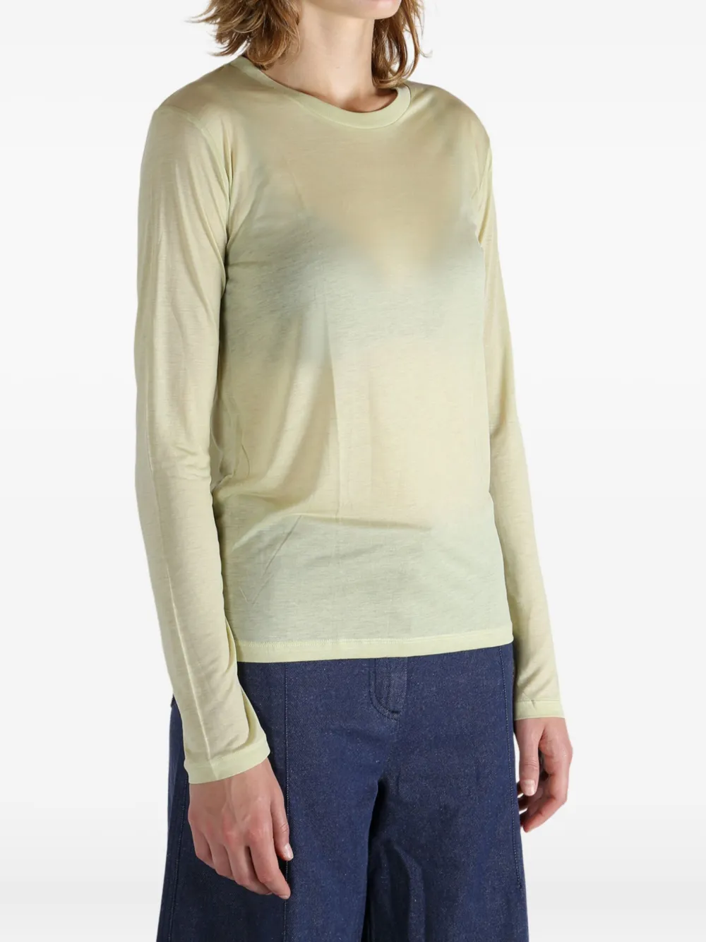 Baserange crew-neck long-sleeve top Groen