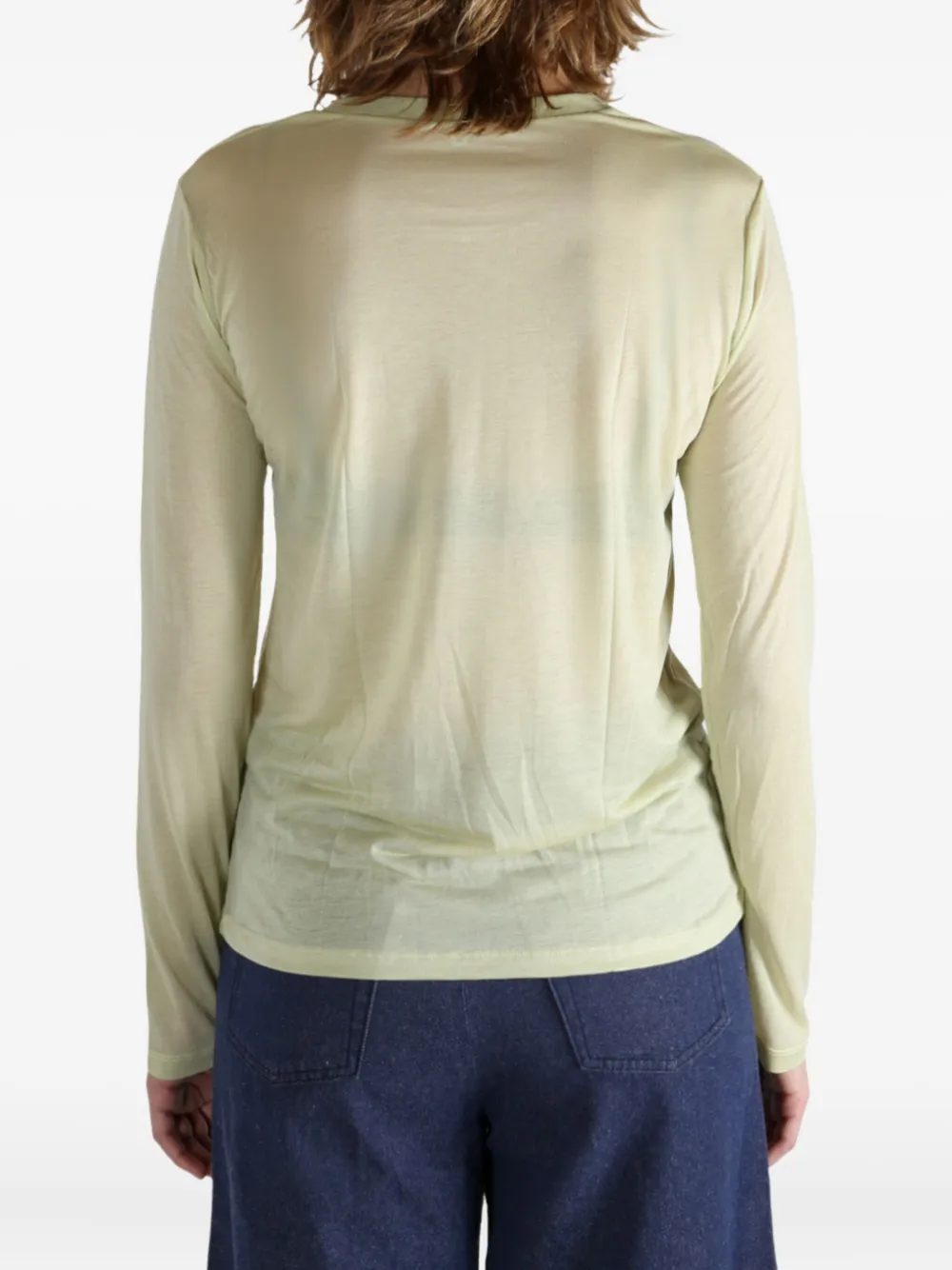 Baserange crew-neck long-sleeve top Groen