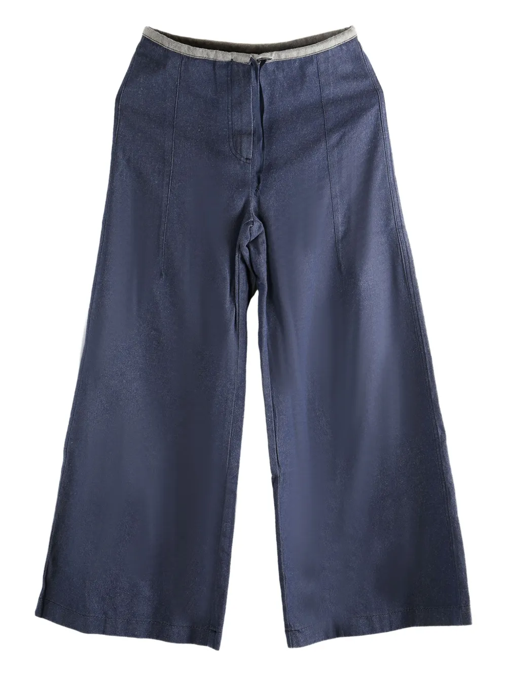 Baserange Arthur drawstring wide-leg trousers Blauw