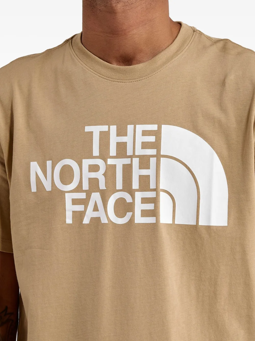 The North Face Logo-print T-shirt In Gold