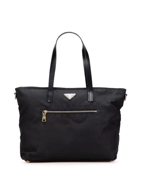 Prada Pre-Owned 2013-2025 Tessuto Zip Top Convertible Tote satchel