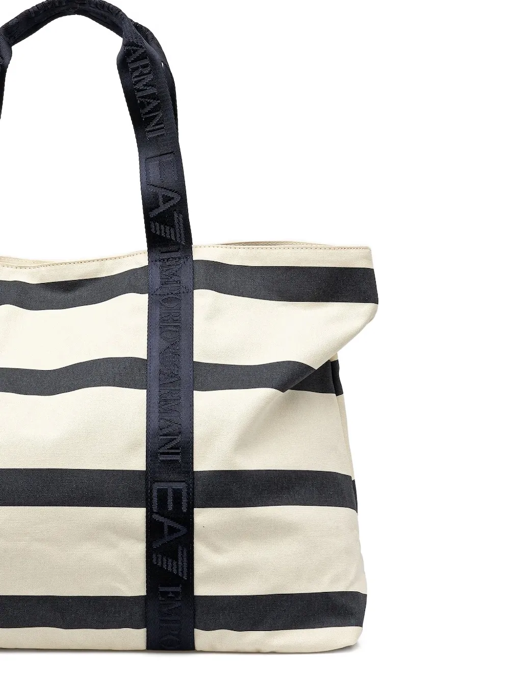 Ea7 Emporio Armani large stripe cotton tote bag | Image 2