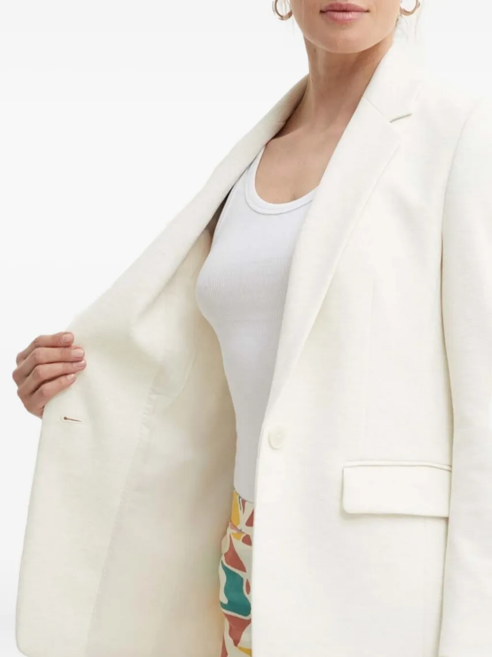Drykorn Blazer met enkele knoop en textuur Beige