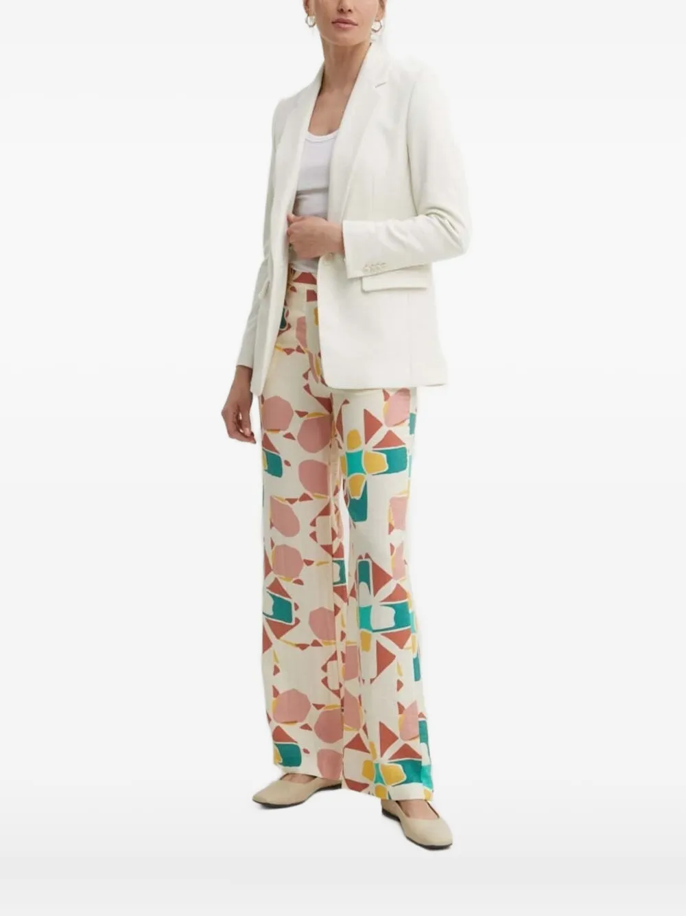 Drykorn Blazer met enkele knoop en textuur Beige