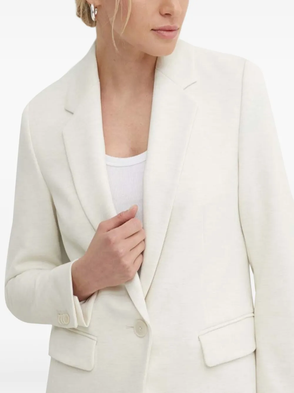 Drykorn Blazer met enkele knoop en textuur Beige