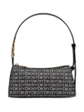 DKNY logo-plaque top-handle bag - Black